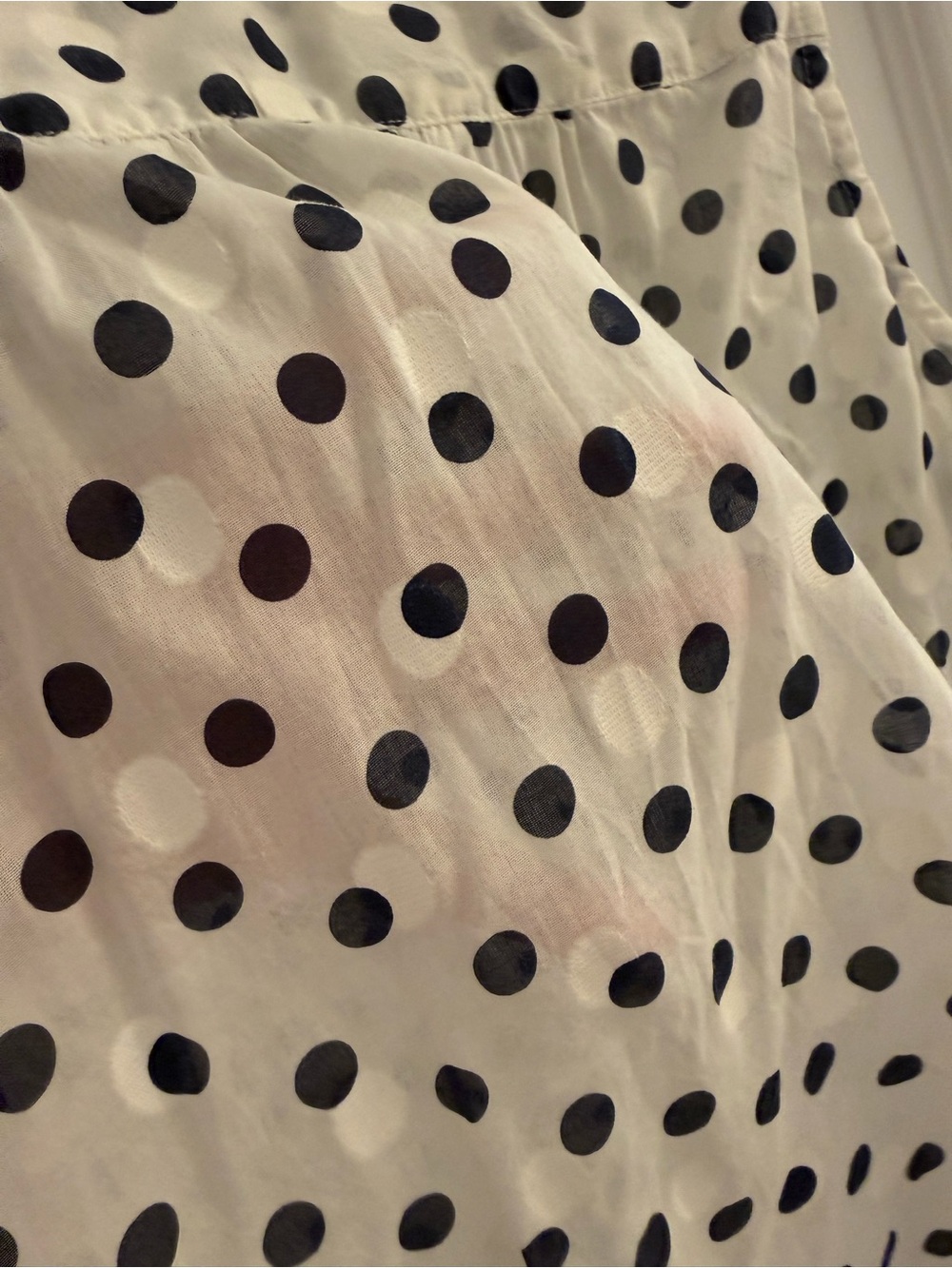 J. Crew White Sleeveless Navy Polka Dot Button-Front Blouse 6 - Picture 6 of 6